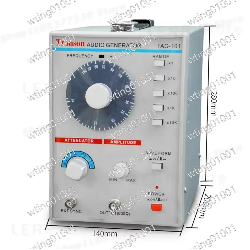 for TAG-101 Digital Signal Generator 10Hz to 1MHz Low Frequency Audio Function Measurement Tool AC 100-240V Precision