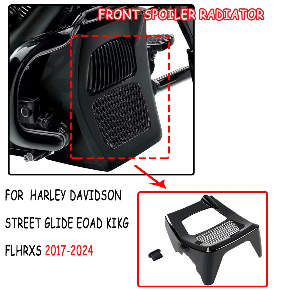

Suitable for Harley Davidson Street Scooter King motorcycle FLHRXS 2017-2024 front spoiler radiator cap oil cooler