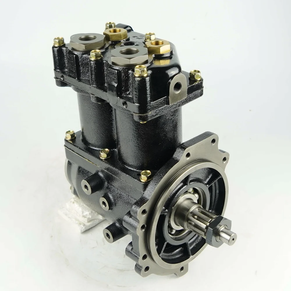 Hot Sale Truck Brake Parts Twin Cylinder Truck Air Brake Compressor For Mitsu bishi 6D24 Engine