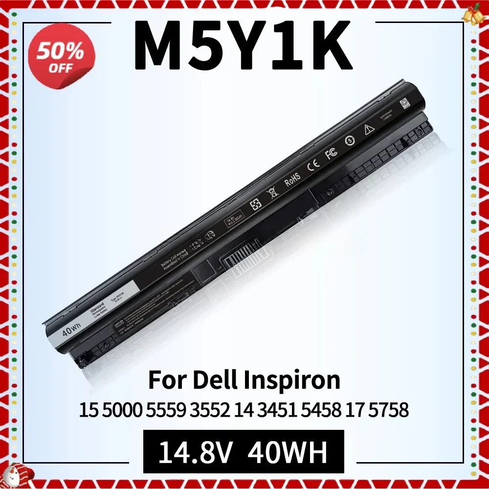 Laptop Battery 40WH M5Y1K for Dell Inspiron 14 15 17 5000 3000 Series 3451 3558 3567 5755 5756 5458 GXVJ3 453-BBBQ HD4J0 14.8V