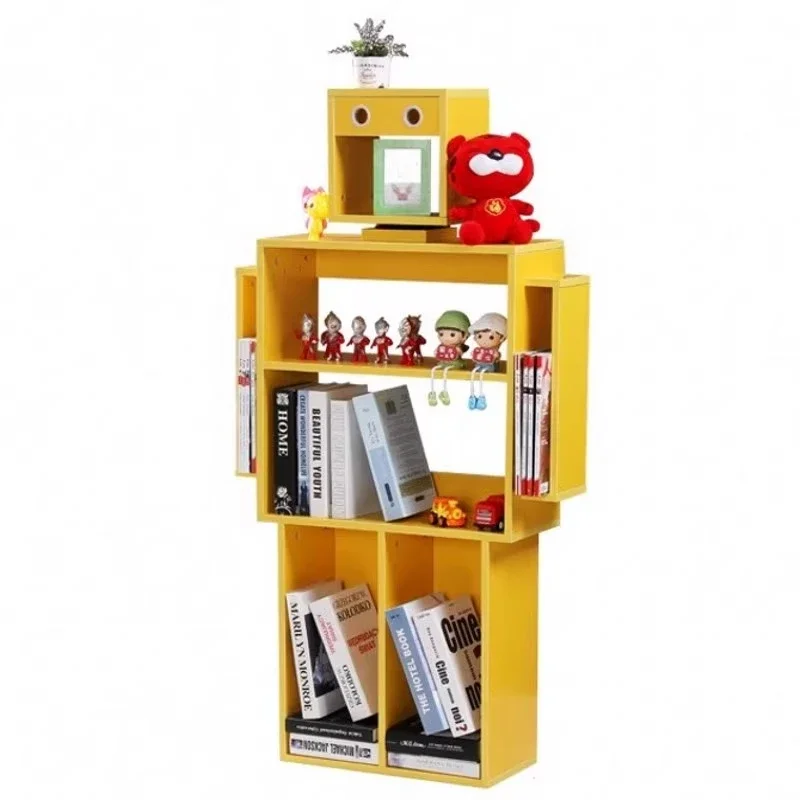 Children's Bookshelf Bookcase Magazine Storage Decorative Shelf Library Student Kindergarten Creative Robot Bookshelf