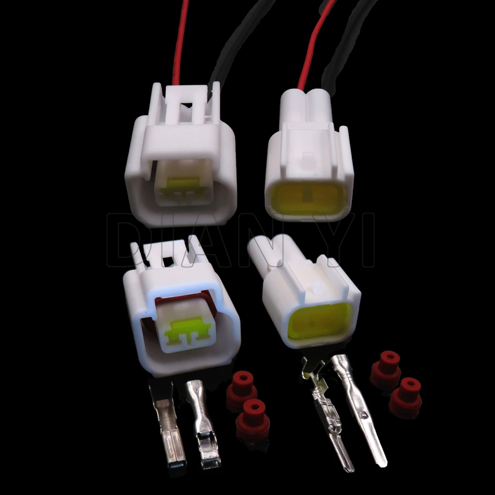 

1 Set 2 Way Starter Auto High Voltage Ignition Coil Wiring Socket FW-C-2F-B FW-C-2M-B For Ford Car Waterproof Connector