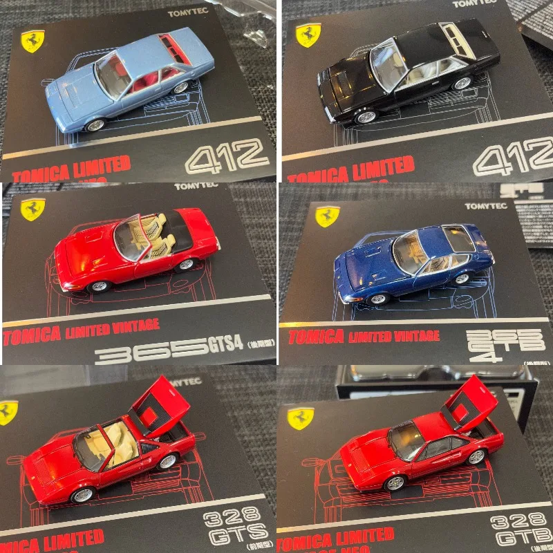In stock 1:64 328GTB later model 412 black F40 GTO alloy replica car model, boy toy gift, room collection statue