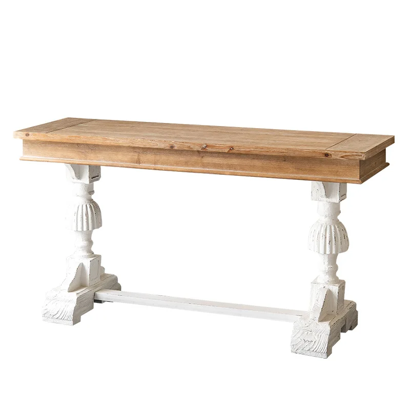 

American country TV cabinet retro Roman column, carved against the wall narrow strip case