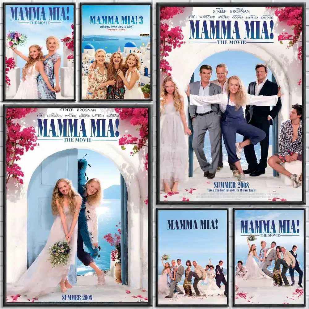 Musical Mamma Mia Poster Poster Wall Sticker Waterproof Self Adhesive HD Art Bedroom Bar Decor