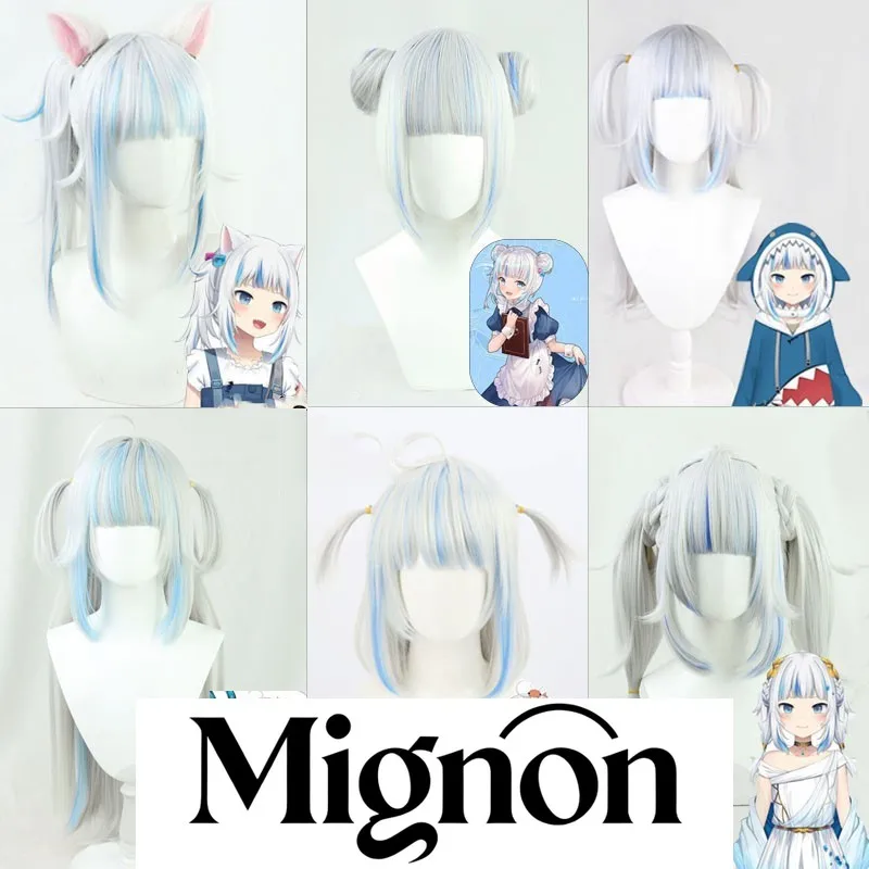 hololive 1e generatie Gawr Gura cosplay pruik, Shark Girl Cat Shark stijl