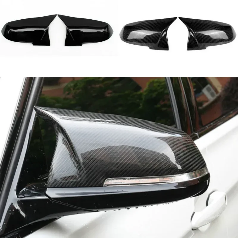 For BMW 3 Series F30 F31 Sedan & Touring 2012-up Replace the original car mirror cover M4 appearance bright black mirror cover