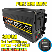 Pure Sine Wave Inverter 8000/6000/4000/3000W Voltage Transformer Power Converter Solar Inverter 12V/24V/48V/60V To AC 110V 220V