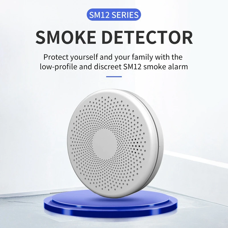 Smart Life Smoke Detector, Sensor, Monóxido de Carbono, Detector de Gás Co, Smoke Fire Sound Alarm, Função Wi-Fi, 2 em 1