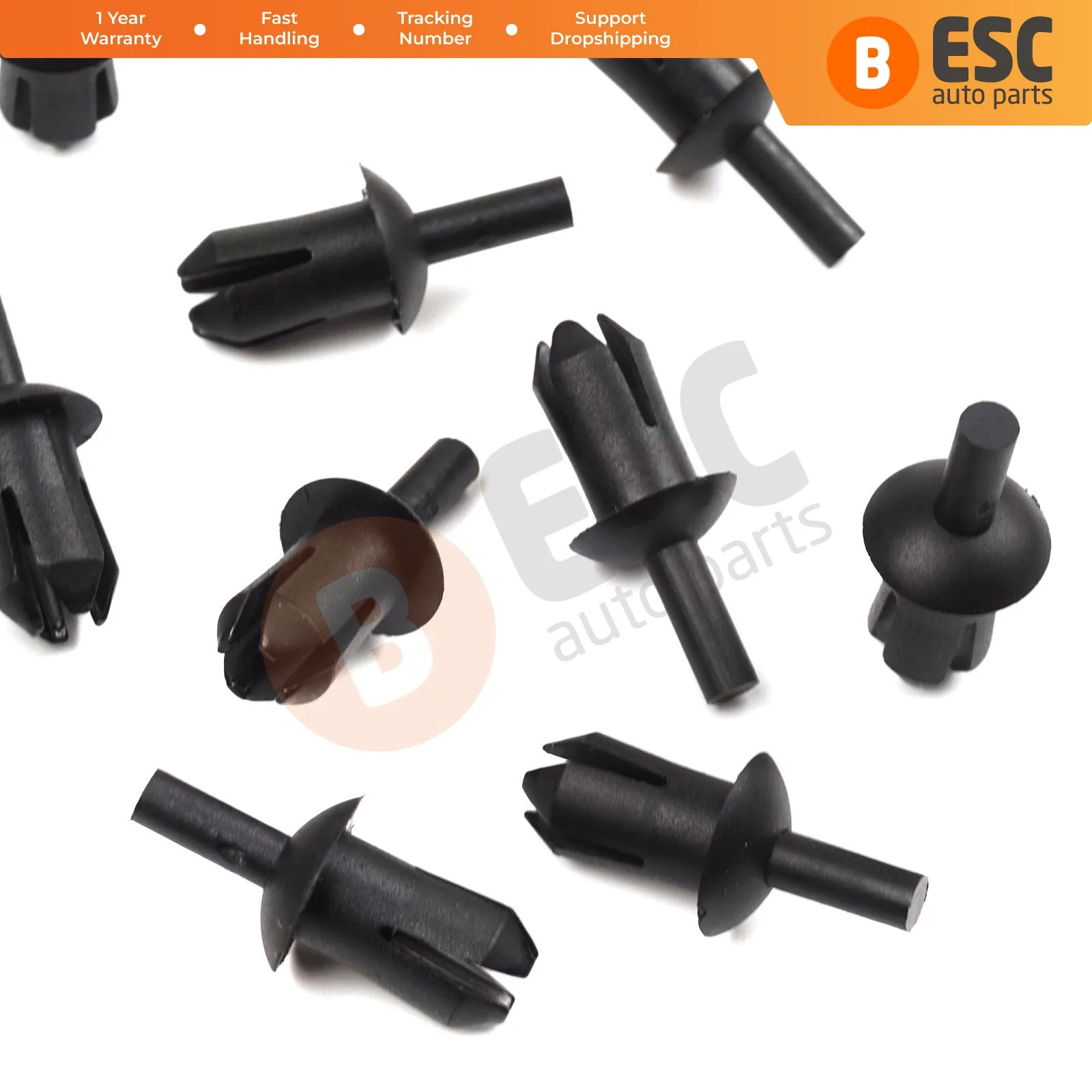 ESC ECF1773 Trunk Trim Push-Type Fastener Clip 0009903792 For Mercedes Benz