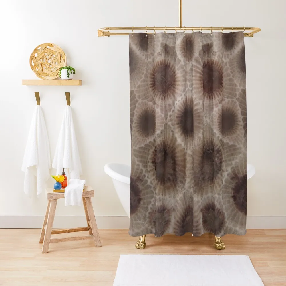 

Petoskey stone pattern, I heart the Great Lakes, smitten with the mitten Shower Curtain Cute Shower Curtain
