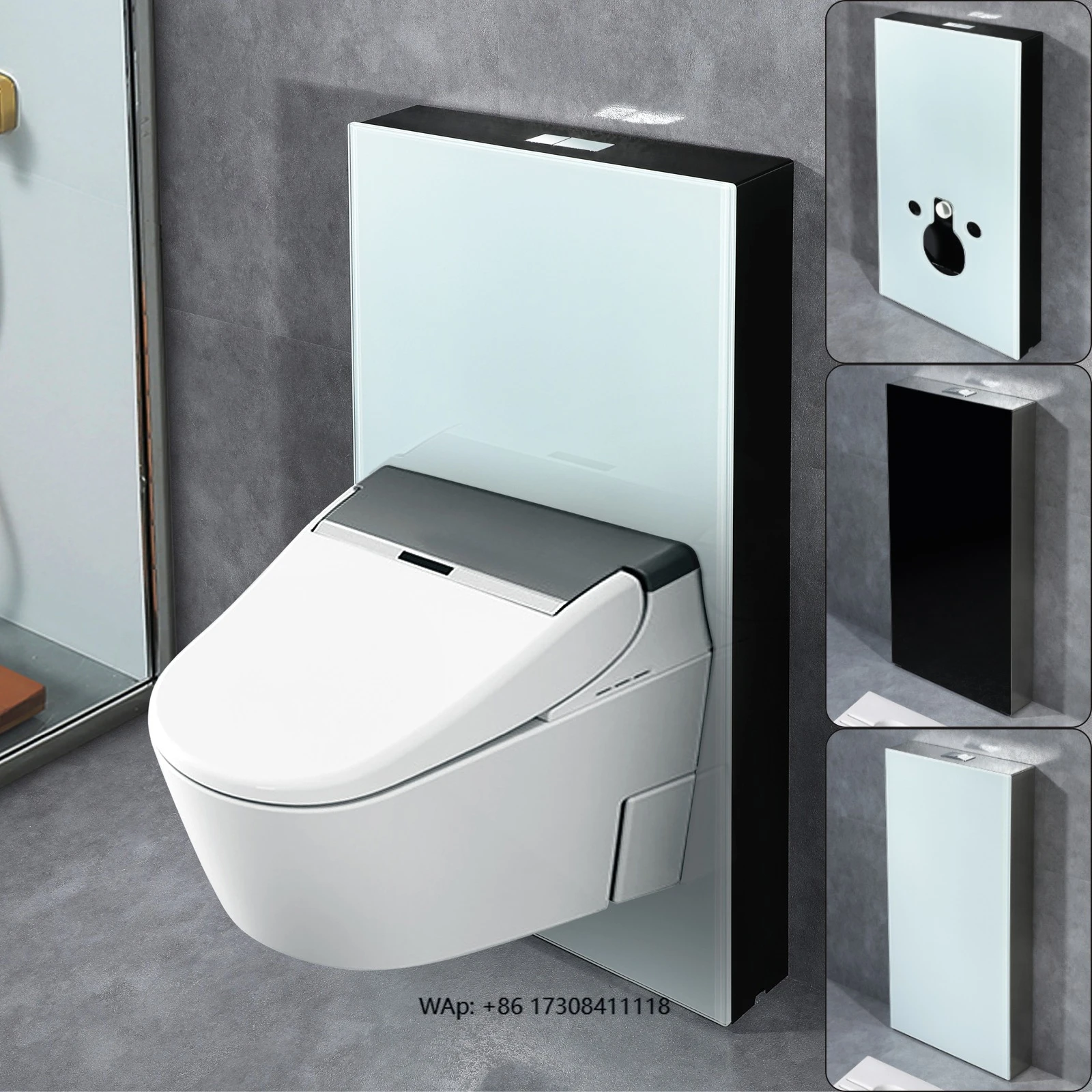 

Wall Mounted Top Push Button Toilet Cistern Tank for Wall Hung Toilet