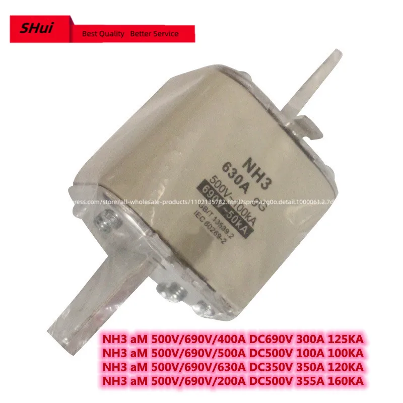 NH3 400A500A 630A 200A DC fast fuse NH2 aM 500V/690V/400A NH3 gG 500V/690V/200A