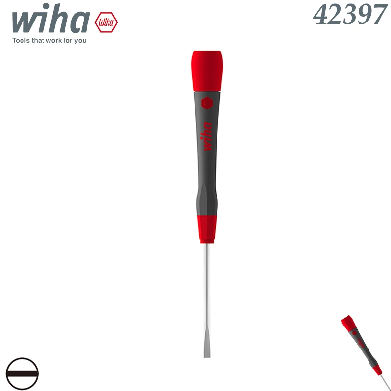 Wiha 42397 Precision Slotted Screwdriver, Non-Slip Soft Grip Mini Screwdriver for Electronics Repair