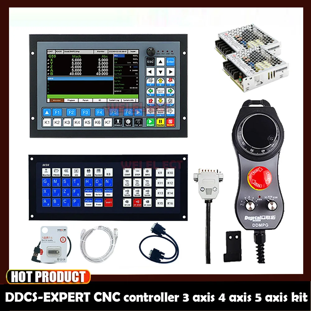 

Ddcs-expert Cnc Offline Controller Package 3/4/5 Axis G Code For Cnc Machining And Engraving + The Latest Extended Keyboard Mpg