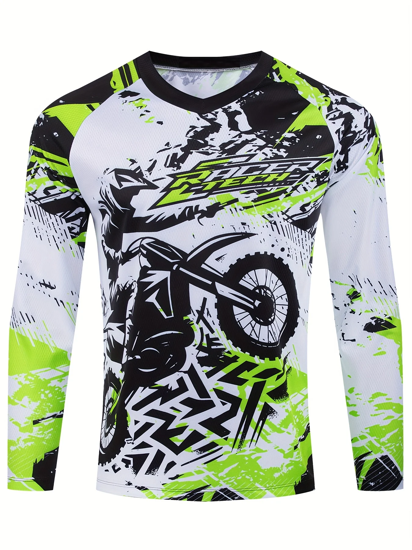 Herren Motocross-Fahrer-Print Langarm-MTB-Trikot Atmungsaktiv Schnelltrocknend Mountainbike Outdoor-Reit-T-Shirt Familien-Partnerlook-Oberteile – Detail 5