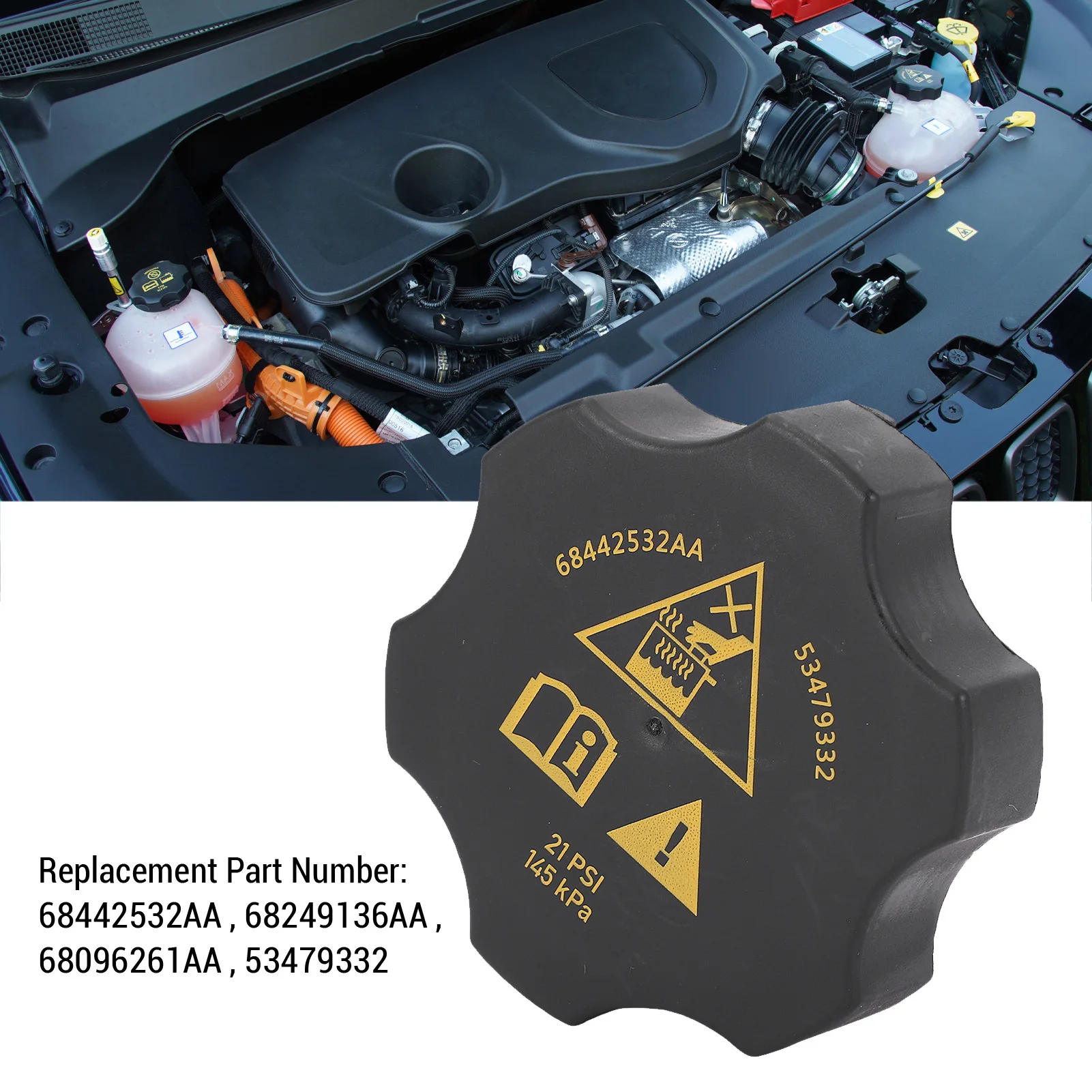 

Radiator Coolant Reservoir Engine Coolant Reservoir Easy To Open 68442532AA for Car Replacement for 2017-2021