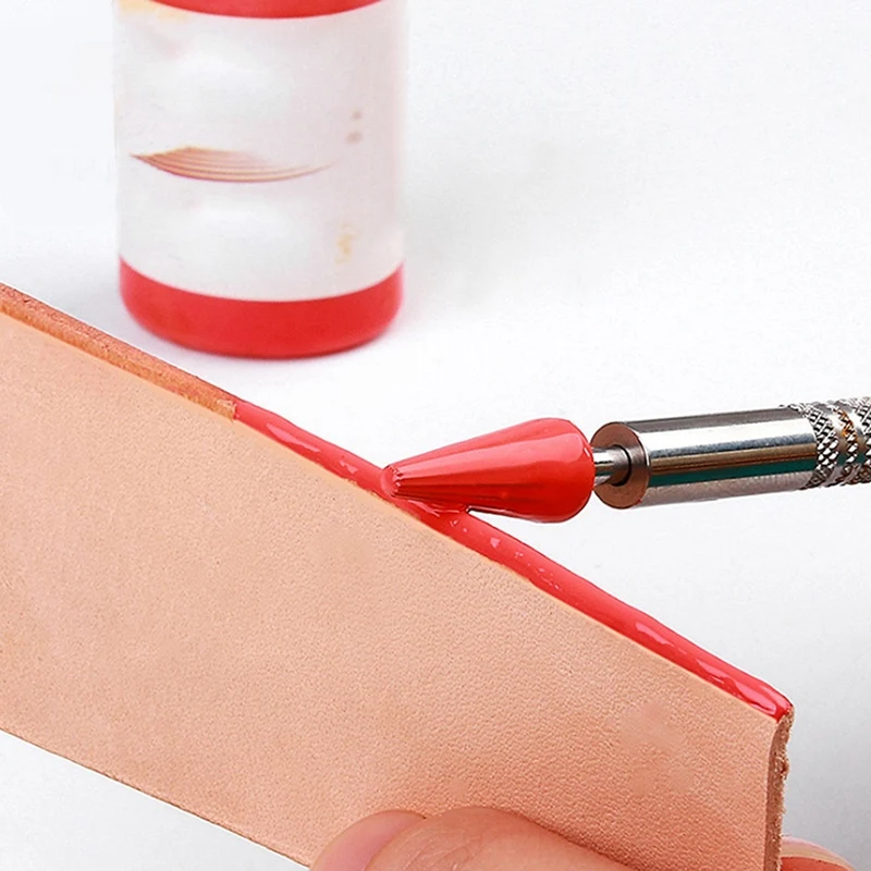 A73P-Leather Edge Glue Paint Oil Pen Oil Glue Dye Pen Stick Paint Roller Tool DIY Leather Edge Banding Craft Tool