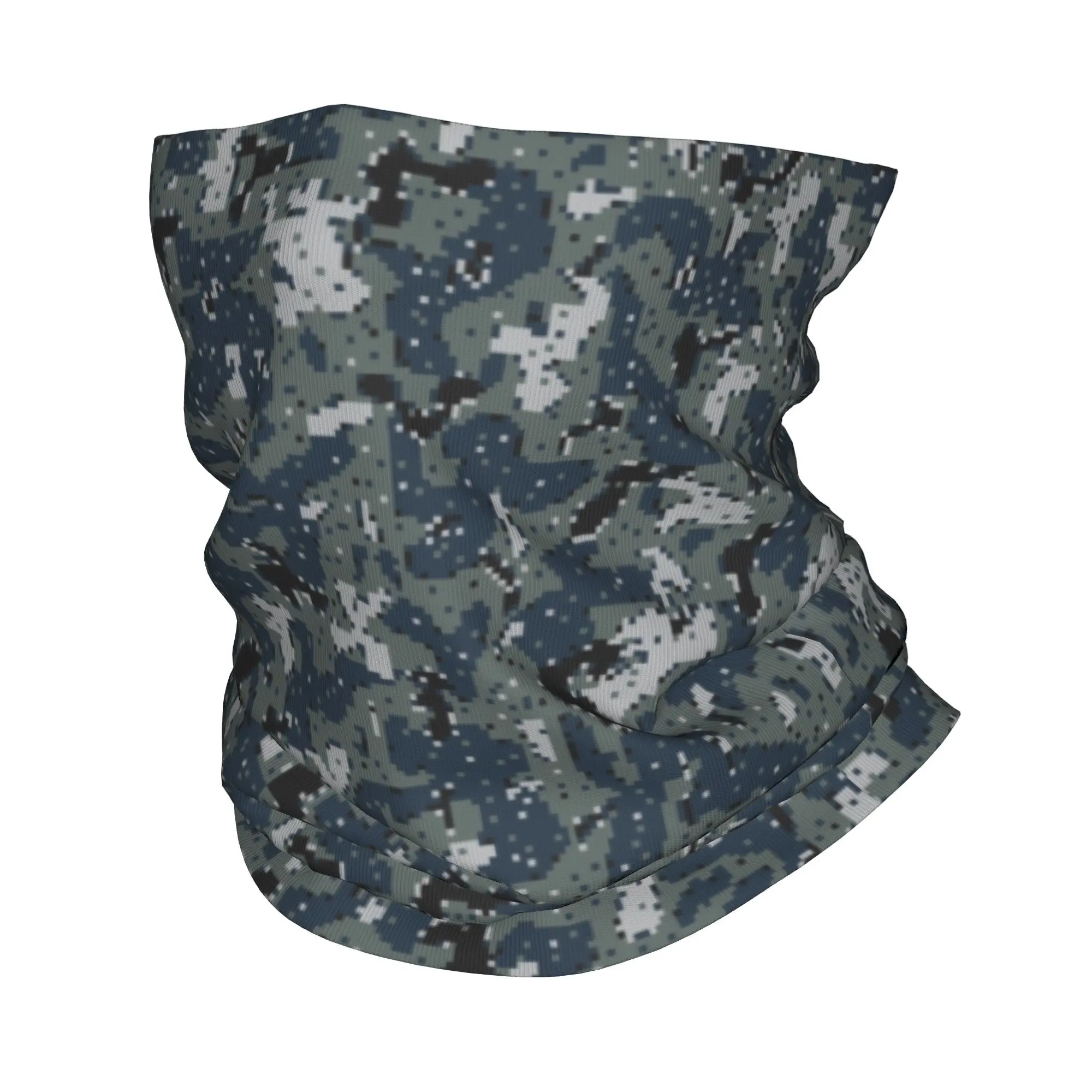Digital Camo Camouflage Bandana Neck Gaiter for Ski Camping Men Women Wrap Scarf  Balaclava Warmer Face Scarf Cover
