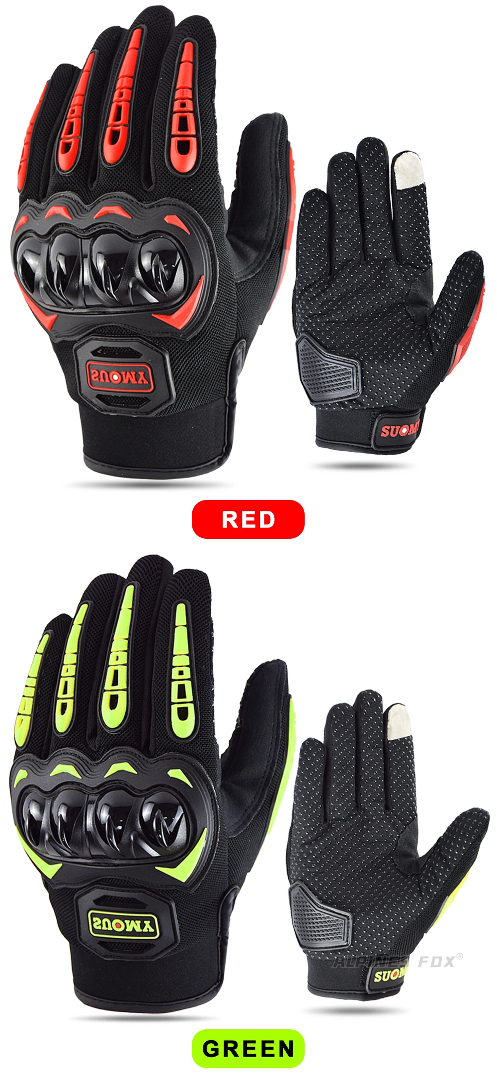 VEMAR Sommer Motorrad Handschuhe Männer Schwarz Voll Finger Touchscreen Radfahren ATV MTB Guantes Moto Luvas Fahrrad Reiten Handschuh Frauen Rot – Detail 16