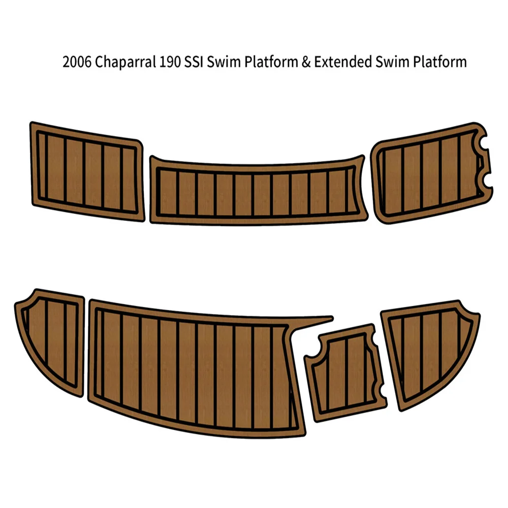 2006 Chaparral 190 SSI Swim Platform Mat Boat EVA Foam Faux Teak Deck Floor Pad Seadek MarineMat Gatorstep Style Self Adhesive