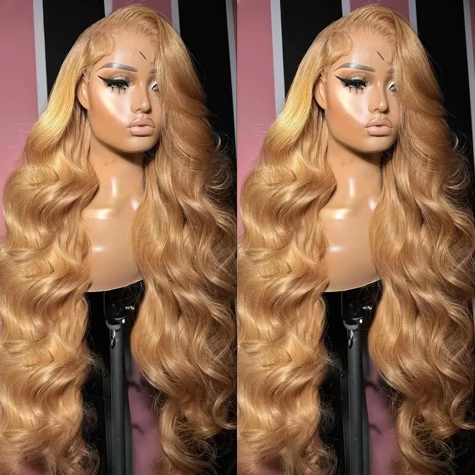 

13x4 27 Honey Blonde Wig Human Hair 13x6 Hd Lace Frontal Wig 200 Density Body Wave Lace Front Wig Honey Blonde Human Hair Wigs