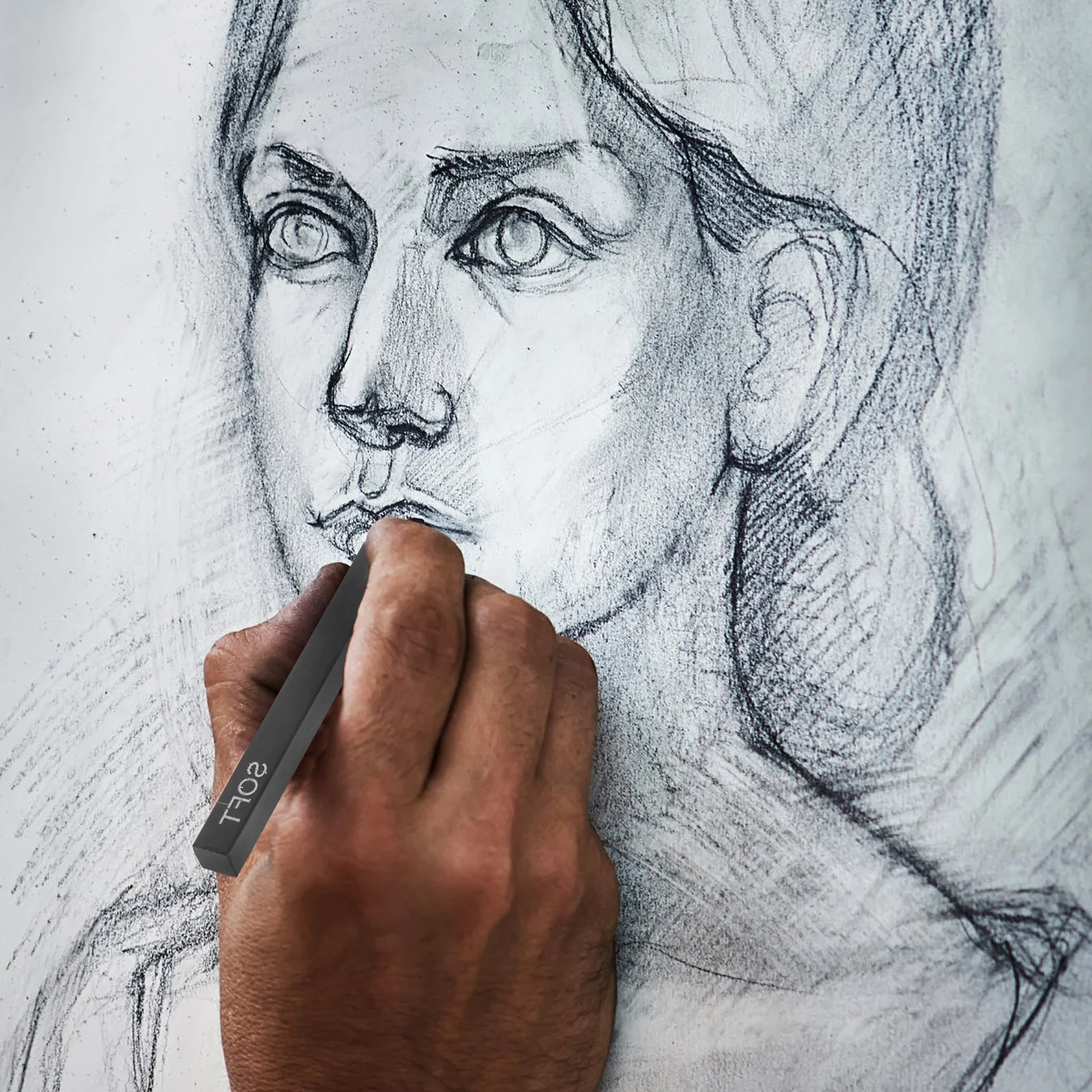 

6Pcs Compressed Charcoal Sticks Sketching Bars Easy Blending Sketch Supplies Drawing Tools for Artists Beginners