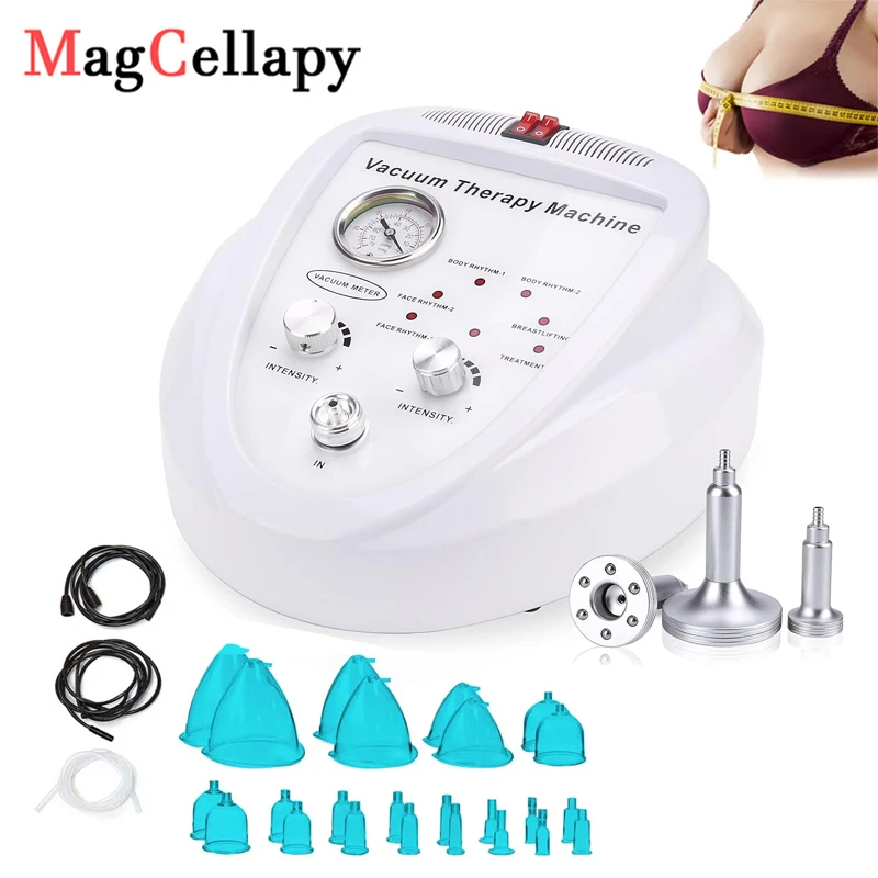

Vacuum Breast Augmentation Therapy Machine 24 Cup Breast Hip Amplification Pump for Slimming Lymphatic Drainage Chest Massage