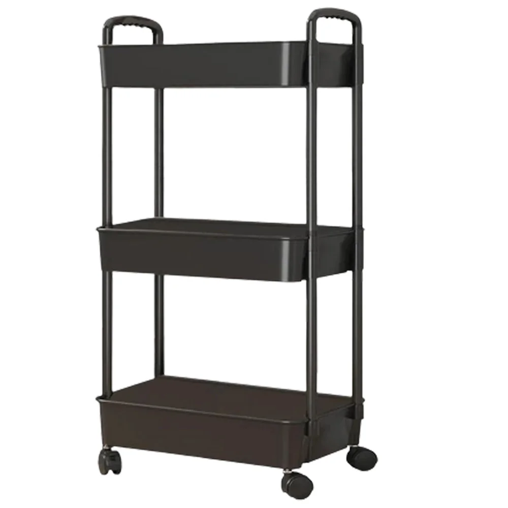 Mobile Storage Rack Trolley Kitchen Bathroom Bedroom Multi Storey Snacks Storage Rack with Wheels Organizer Home Access Ores