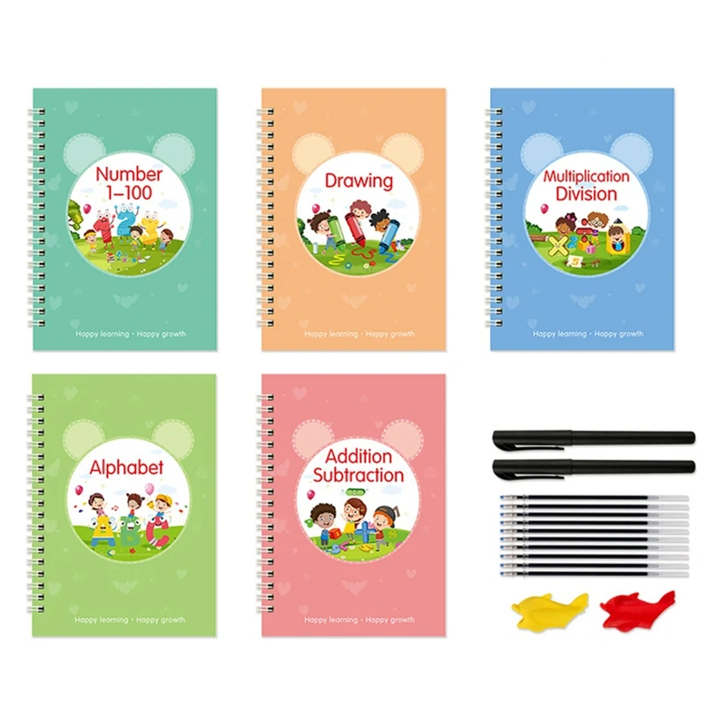 Groove Writing Exercise Book Copybook To Improve Children's Handwriting Skills Ink Practice Ages 3-8 Years Old