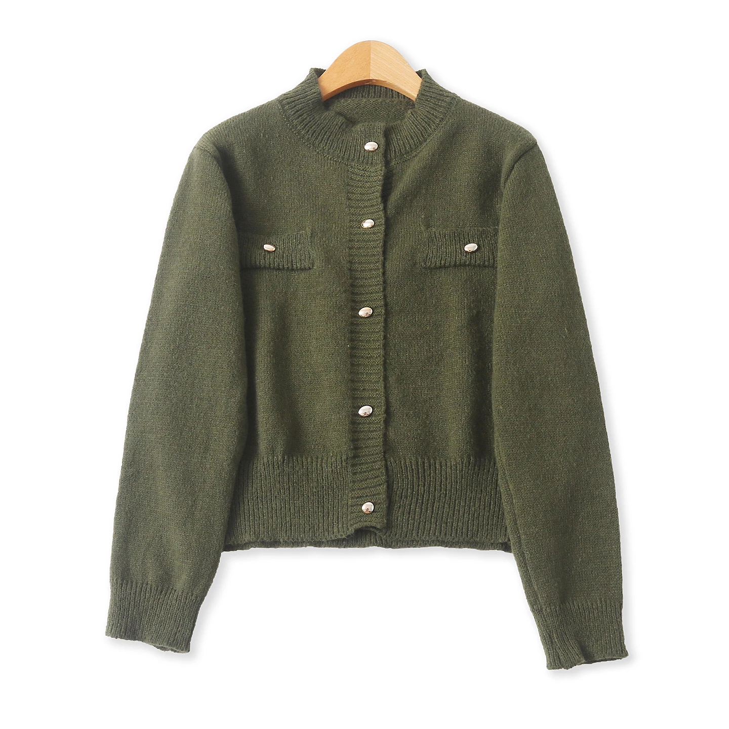 

Вязаный свитер Кардиган ort Slim Fit Long Sve на одной пуговице Осенний новый Sle Женская модная верхняя одежда Повседневная одежда для поездок на работу