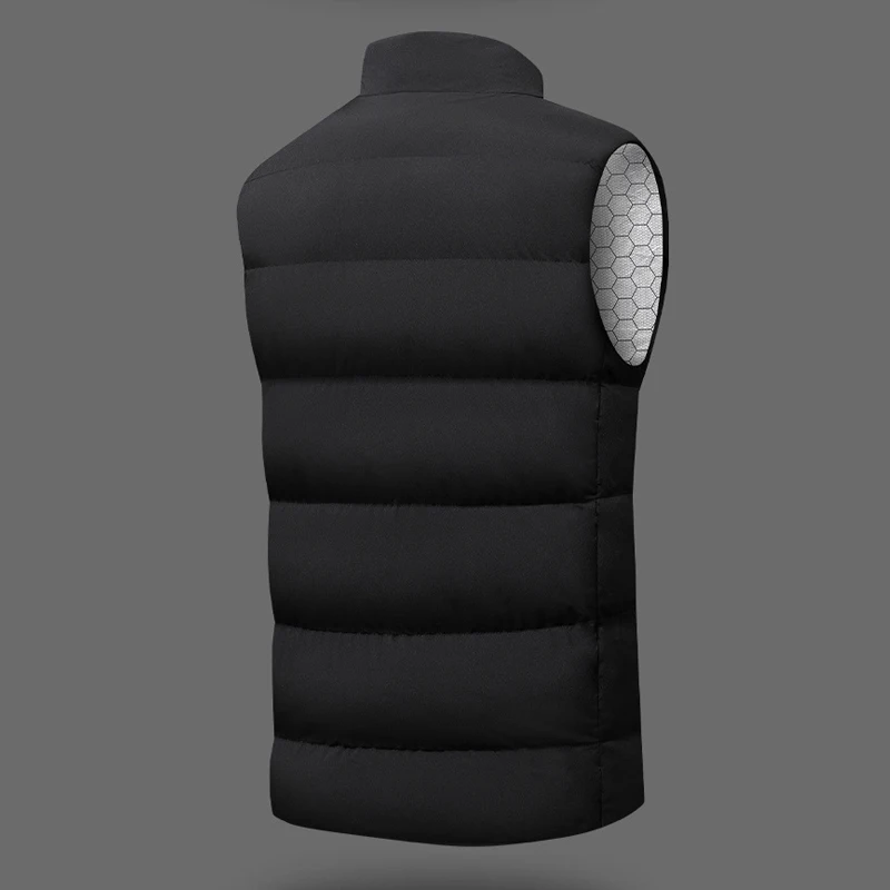 Heated Vest Jacket Men USB Infrared Heating Waistcoat Male Winter Electric Warm Vest For Sports Hiking Oversized 4XL