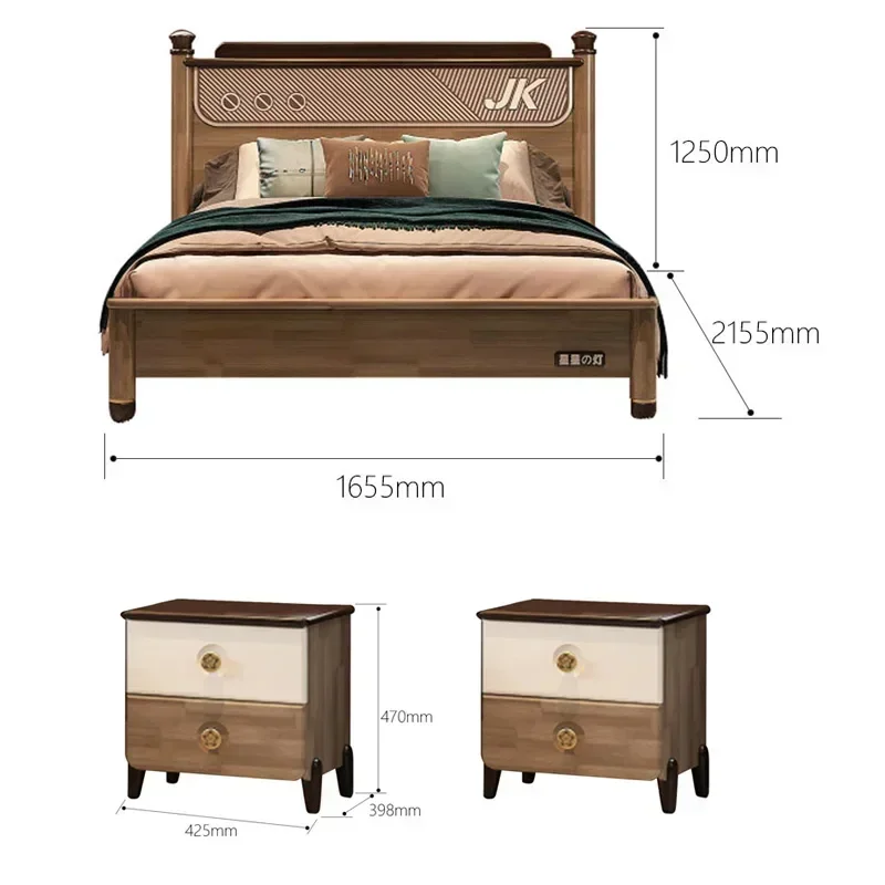 Современный дизайн, детский каркас кровати из цельного дерева, односпальная кровать, мебель для спальни для мальчиков и девочек