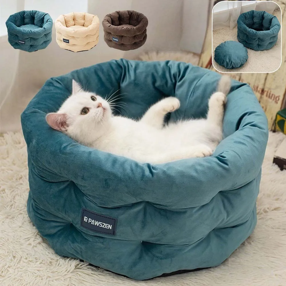 

Thickened Cylindrical Pet Beds for Cats Dogs Winter Warm Dutch Velvet Pet Nest Comfortable Pet House for Indoor Katzenbett Bett