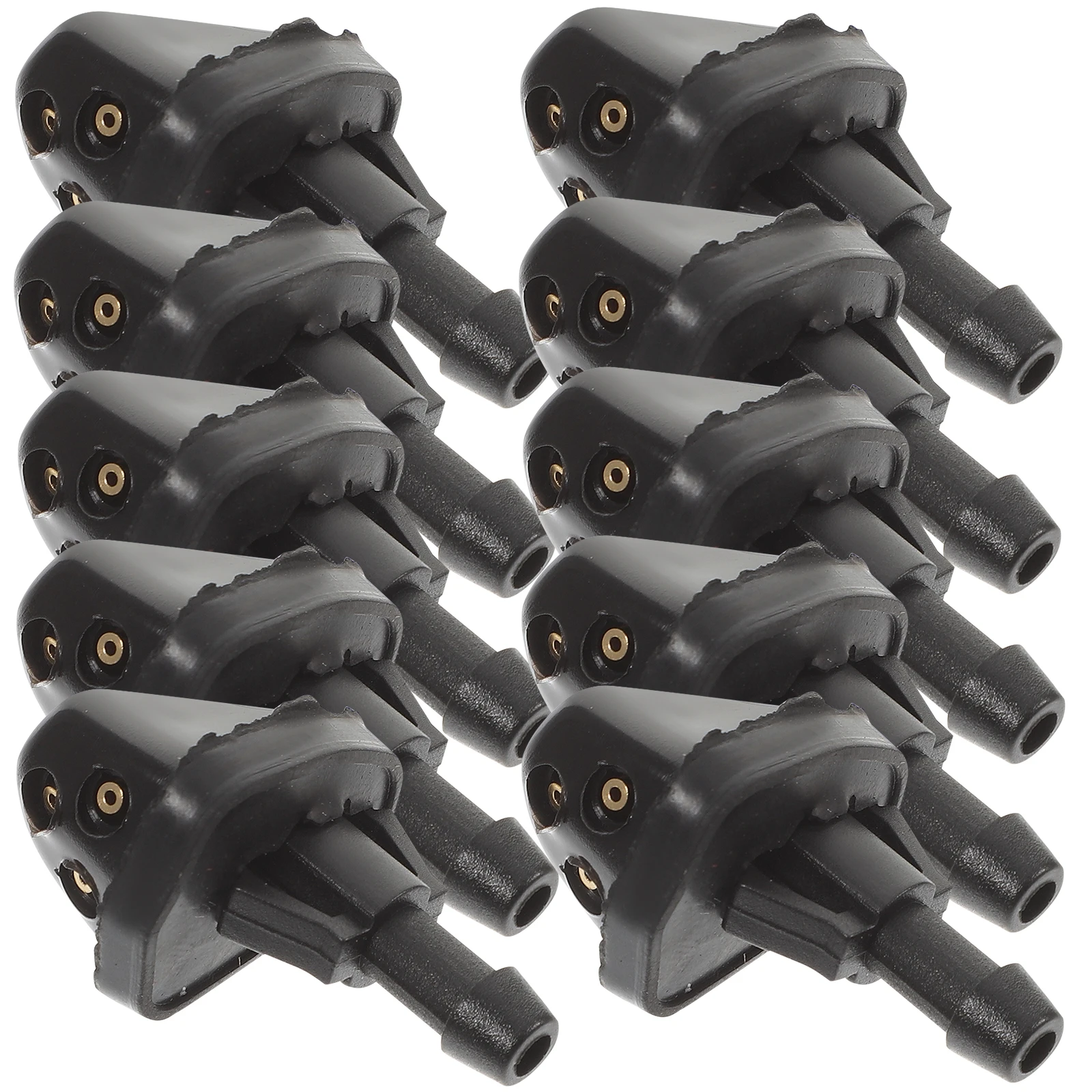 

10Pcs Car Windshield Washer Nozzle 3-Hole Black Front Wiper Spray Repair Replacement Auto Windshield Washer Accessories