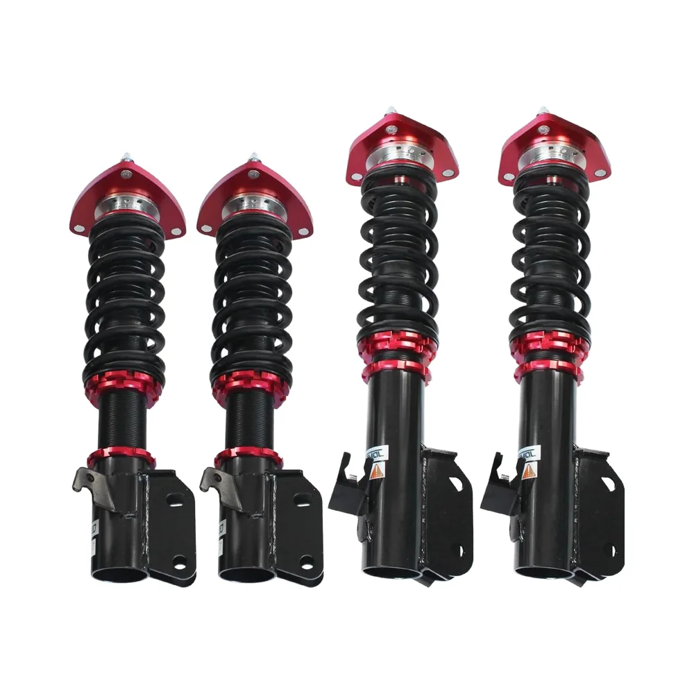 

JDMSPEED New Red Full Coilover Struts Front Set Replacement Suspension Kit For Impreza WRX 2002-2007 High Shock Absorbers