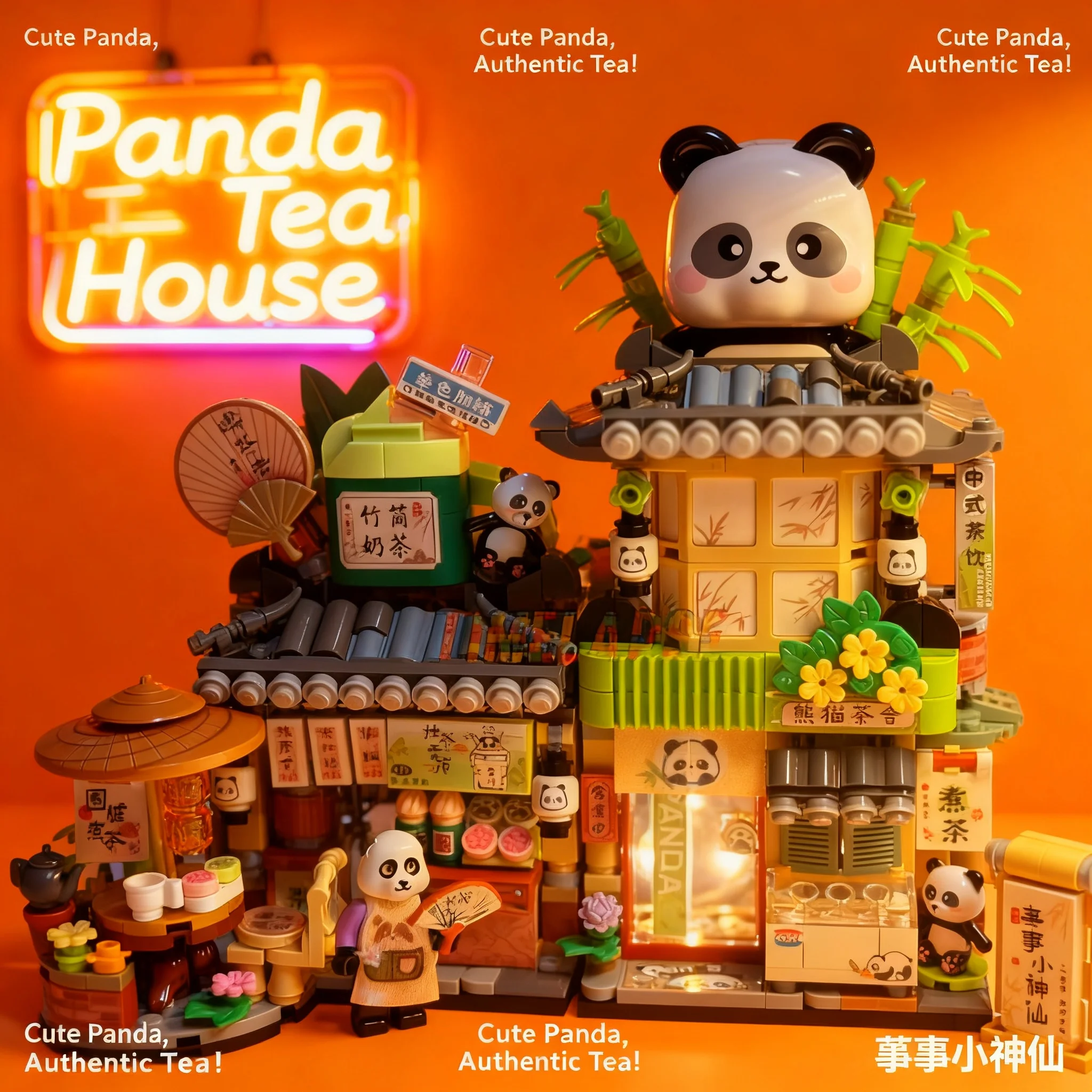 Kids Education Store - Kit di Costruzioni Panda Pet Zoo,