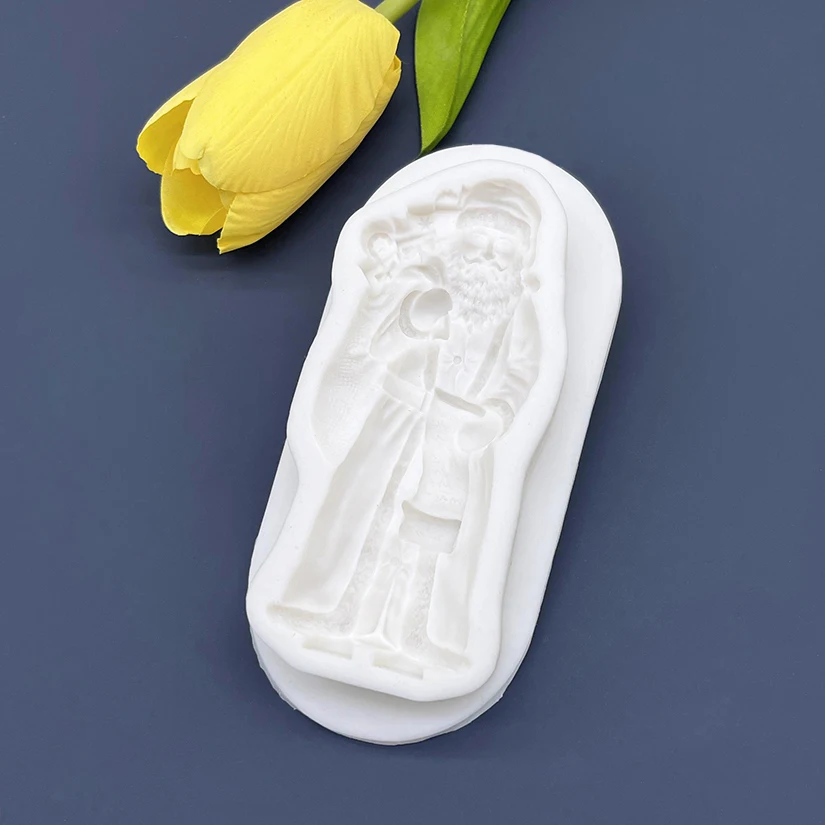 Santa Claus Christmas Silicone Sugarcraft  Cupcake Baking Mold Fondant Cake Decorating Tools