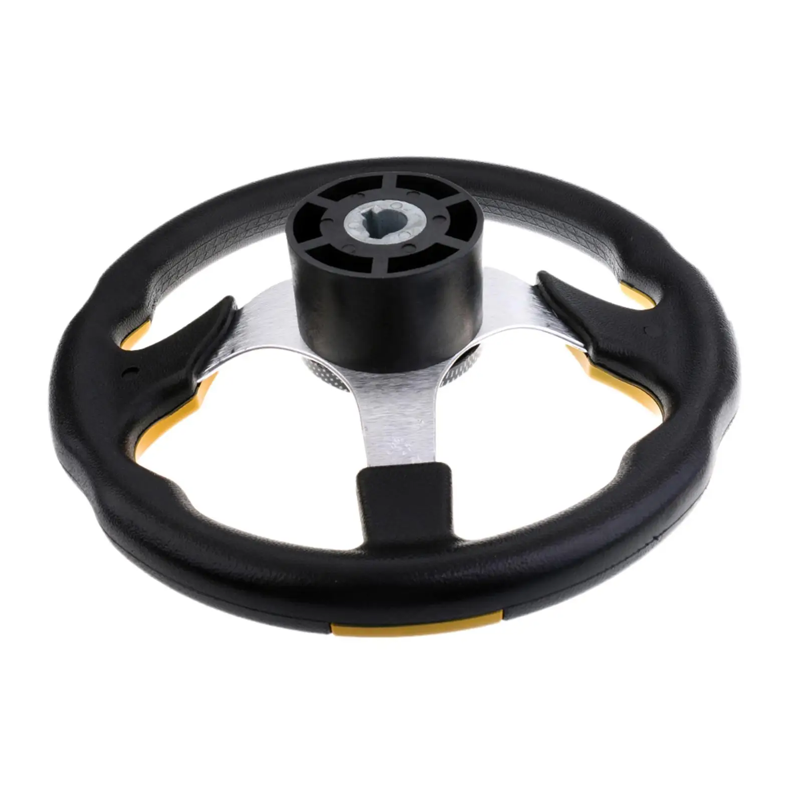 

Boat 12.4'' 315 mm Steering Wheel 3/4'' Tapered Shaft Adapter 3 Spoke Non-directional 3 Spoke Steering Wheel for Vessels/Yacht