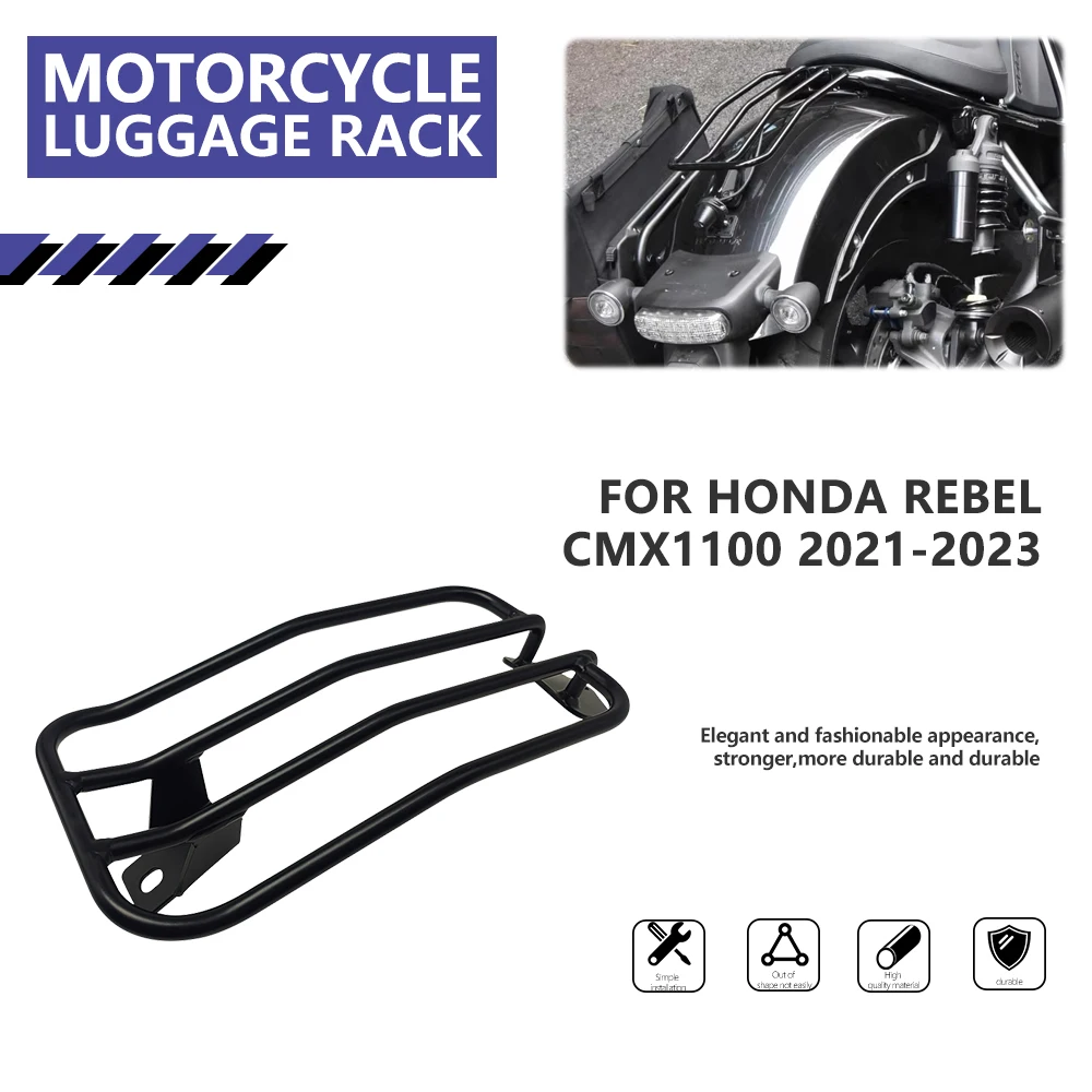 

For Honda Rebel CMX1100 DCT Motorcycle 2021 2022 Luggage Rest Racks Cargo Shelf Bracket Rear Carrier Bearing Capacity 25KG