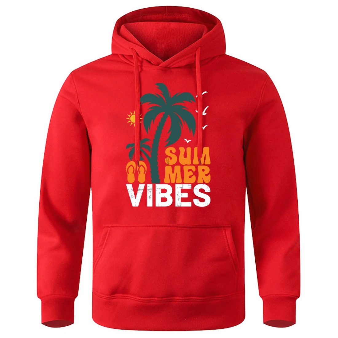 Summer Beach Vacation Vibes Printing Hoodies Men Loose Oversized Hoodie Breathable Soft Tracksuit Fashion Street Style Hooded