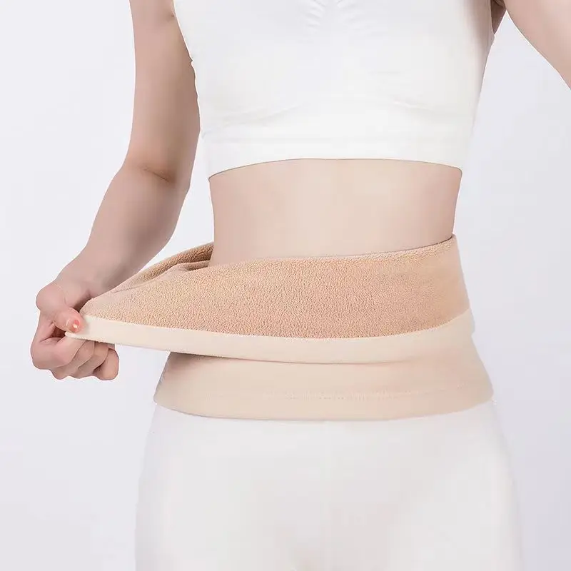 Winter Stomach Waist Warmer Lumbar Support Brace Cold Stomach Protection Sport Safety Back Brace Kidney Binder Velvet Version