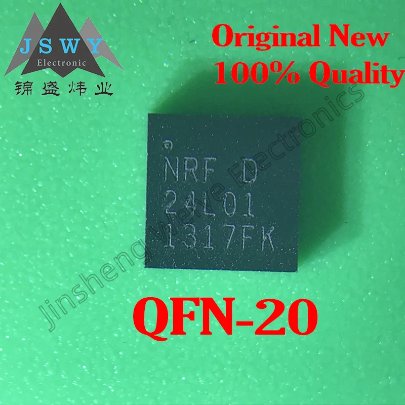 

(10/50 pieces) NRF24L01 24L01 QFN20 2.4GHz wireless transceiver chip Spot original packaging Fast delivery Suitable for wireless