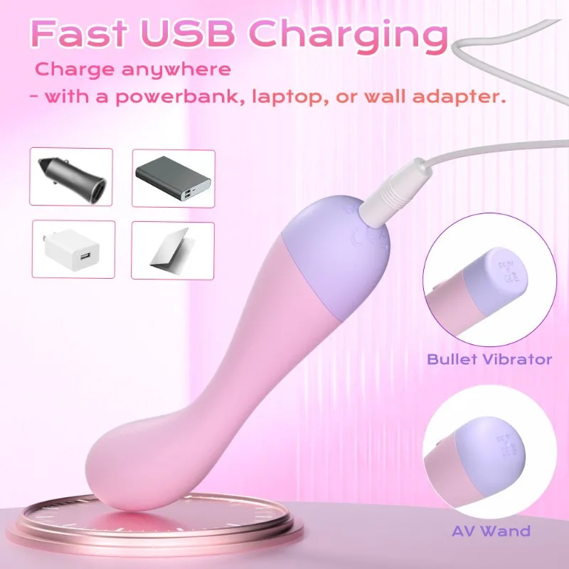 New G-spot AV Vibrator for Women Magic Wand Vaginal Stimulator Adult Product for Women Vibrador con Estimulador Feminino Adult