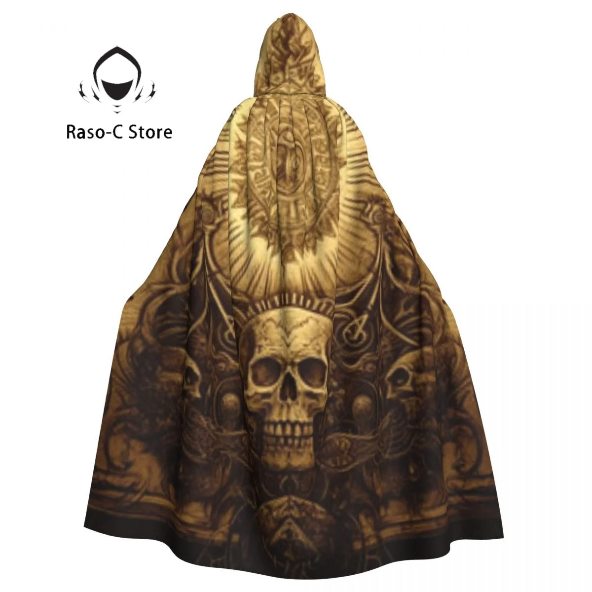 Unisex Adult New World Order Secret Society Cloak with Hood Long Witch Costume Cosplay