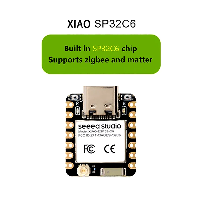 

Макетная плата Seed Studio XIAO ESP32C6, устройство для студийной съемки, 6 + Wi-Fi, Bluetooth, совместима с Ble 5, с поддержкой Wi-Fi, беспроводной модуль