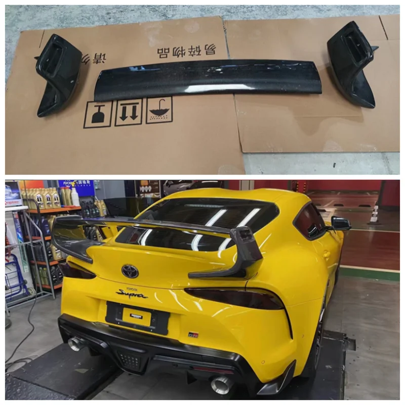 

Fits For Toyota SUPRA A90 2019 2020 2021 2022 2023 High Quality Carbon Fiber Car Rear Trunk Lip Spoiler Splitter Wing