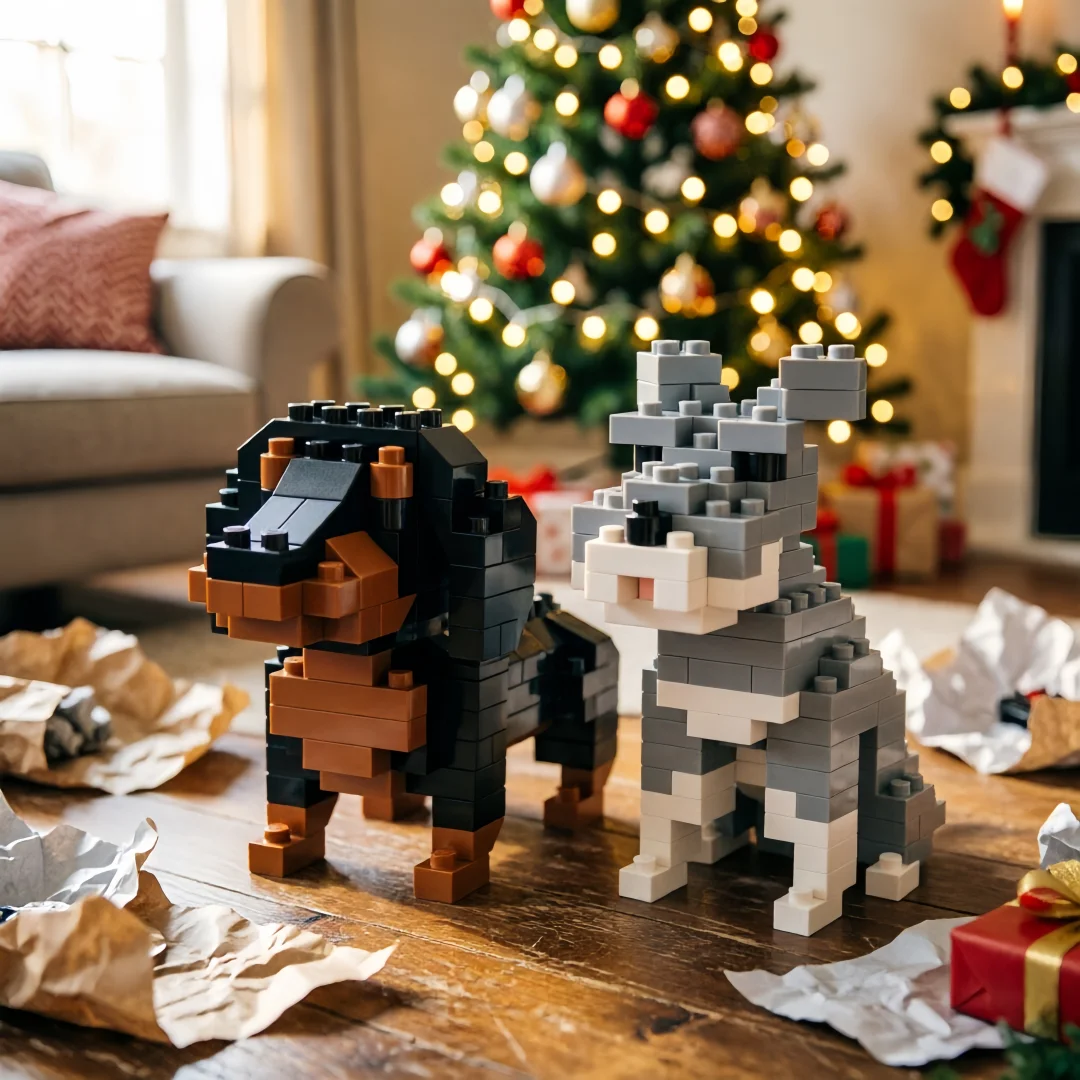 Bloques de Construcción Micro para Perros Super Mini: Corgi, Poodle, Dachshund - Fácil de Ensamblar, Juguete Educativo, Regalo de Navidad/Cumpleaños para Niños