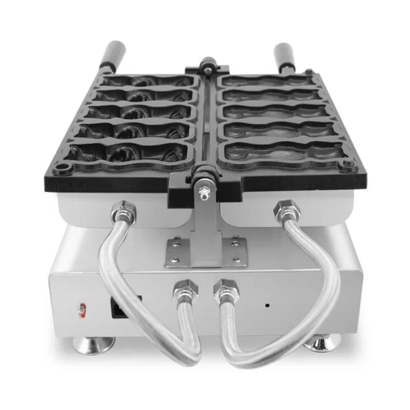 لطيف القط اصطياد الأسماك على شكل آلة صنع الوافل بنجيوبانغ وجبة خفيفة التجارية القط المعانقة الأسماك Taiyaki آلة طعام الشارع