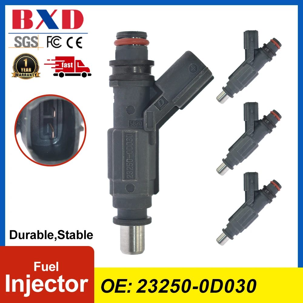 

1/4PCS Fuel Injector 23250-0D030 23209-0D030 232500D030 232090D030 For TOYOTA COROLLA AURIS AVENSIS Car Accessories